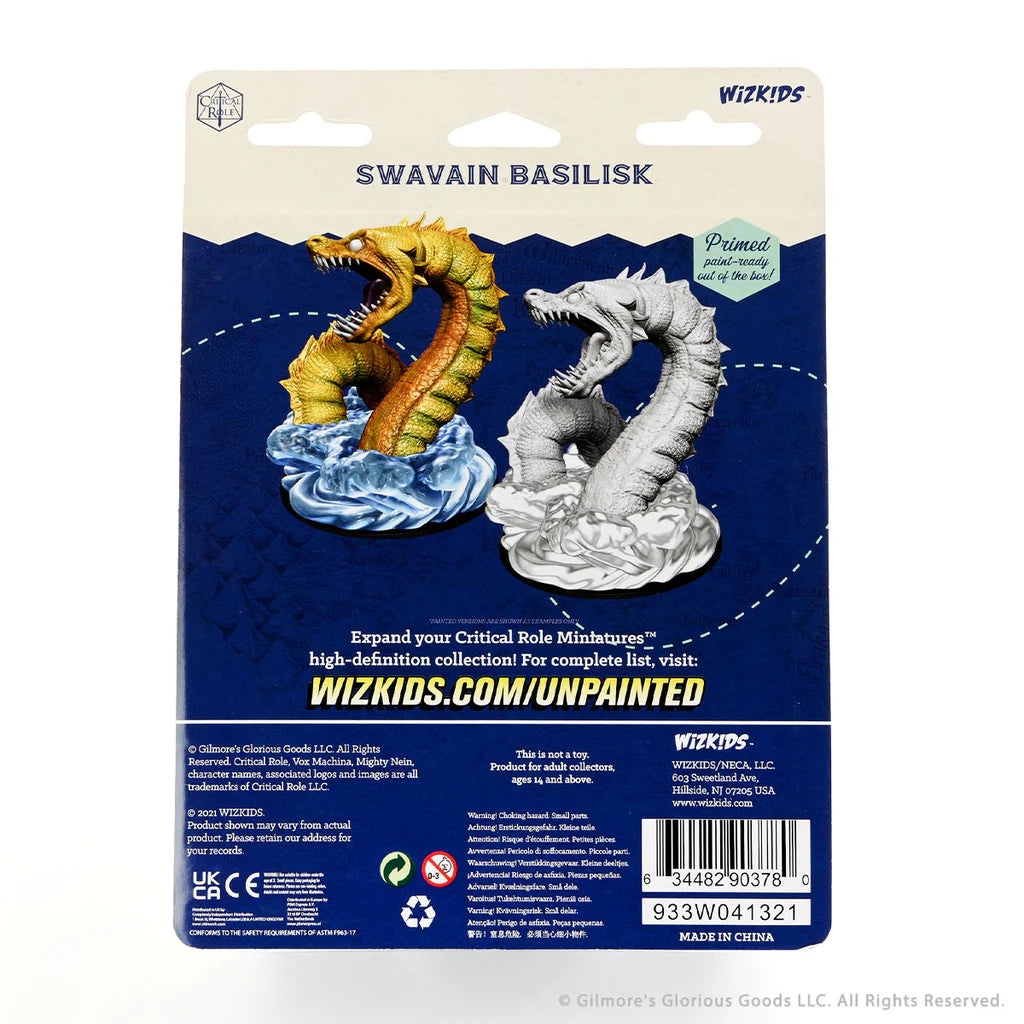 Critical Role Unpainted Miniatures: Swavain Basilisk