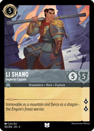 Li Shang - Imperial Captain - 182/204 - Uncommon - Cold Foil