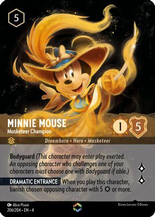 Minnie Mouse - Musketeer Champion - 206/204 - Enchanted - Holo Foil
