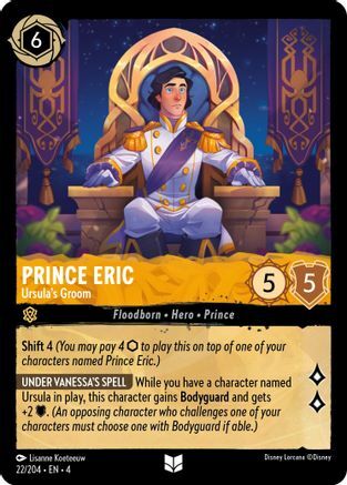 Prince Eric - Ursula's Groom - 22/204 - Uncommon - Cold Foil