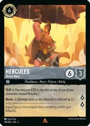 Hercules - Divine Hero - 181/204 - Rare - Cold Foil