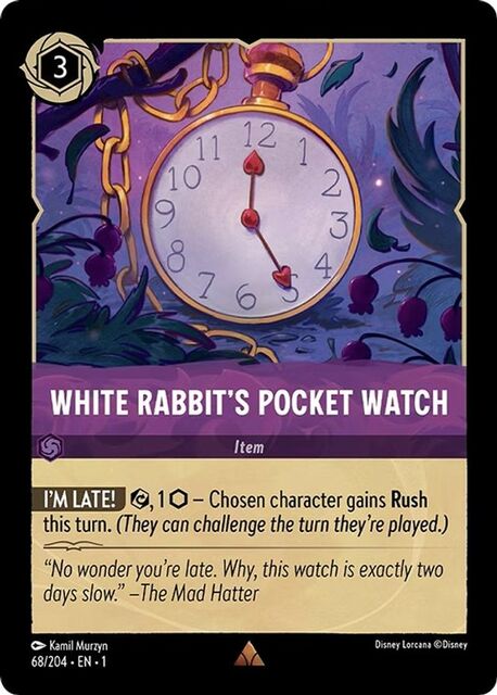 White Rabbit's Pocket Watch - 68/204 - Rare - Cold Foil