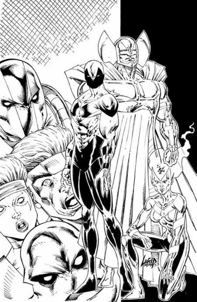 Youngblood #1 (2025) 2 Nd Printing Cover C 1 in 10 Rob Liefeld Black & White Full Art Variant