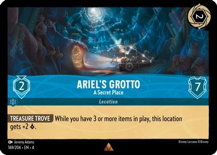 Ariel's Grotto - A Secret Place - 169/204 - Rare - Cold Foil