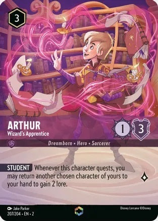 Arthur - Wizard's Apprentice - 207/204 - Enchanted - Holofoil (Alternate Art)