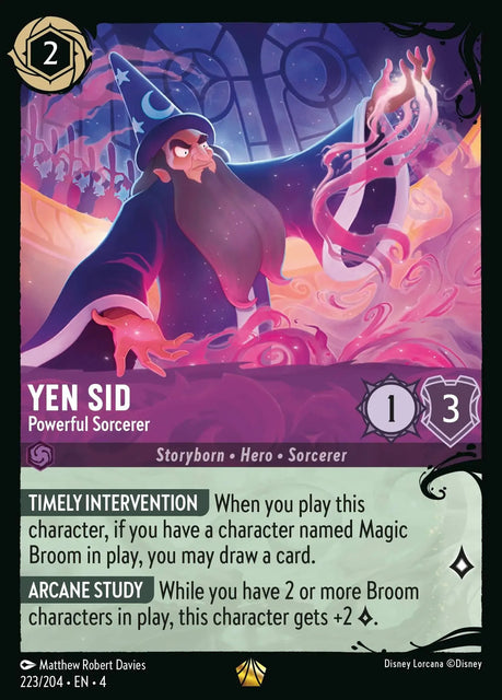 Yen Sid - Powerful Sorcerer - 223/204 - Legendary - Cold Foil