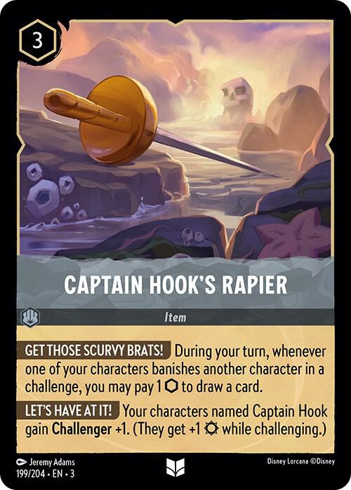 Captain Hook's Rapier - 199/204 - Uncommon - Cold Foil