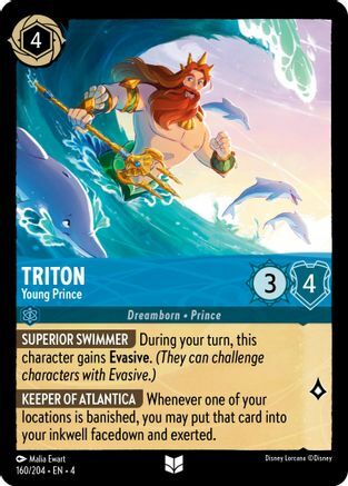 Triton - Young Prince - 160/204 - Uncommon - Cold Foil