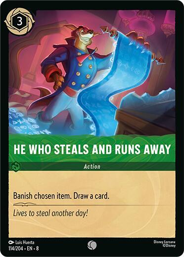He Who Steals and Runs Away - 114/204 - Common - Cold Foil