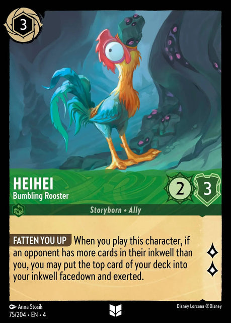 Heihei - Bumbling Rooster - 75/204 - Uncommon - Cold Foil