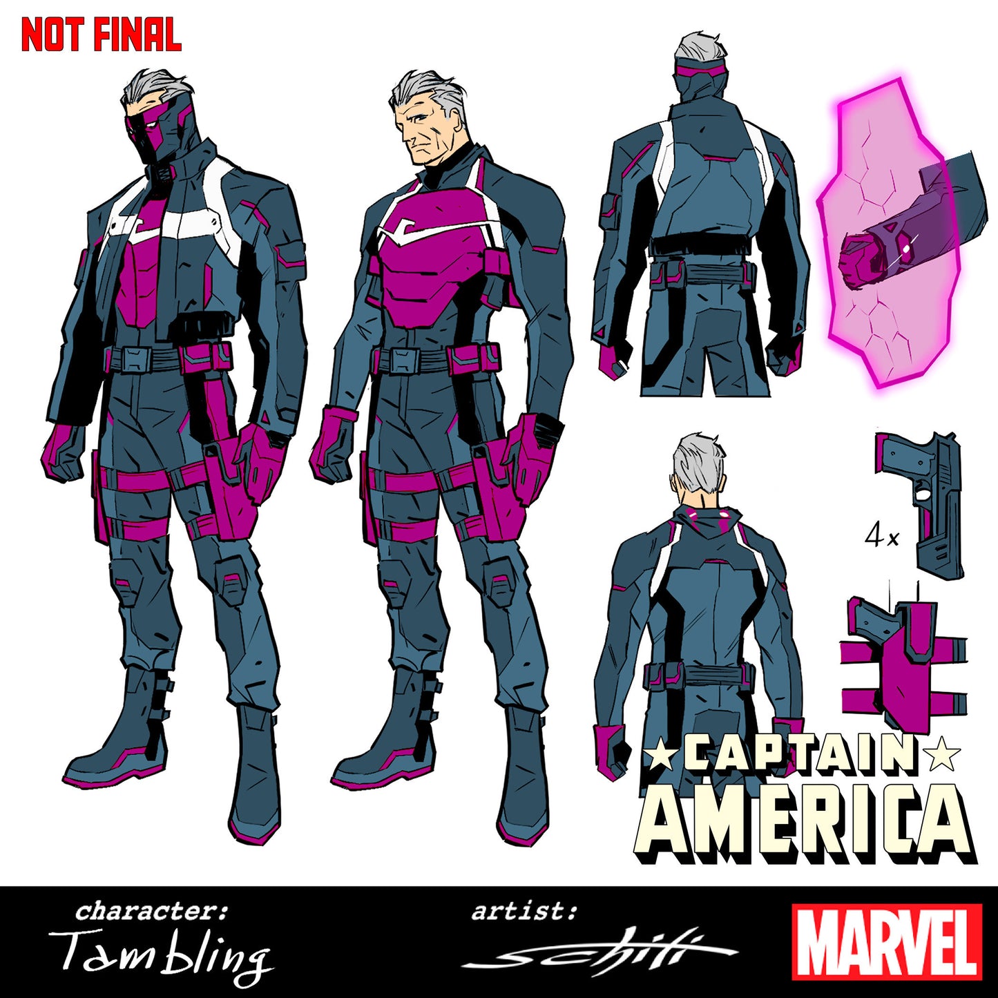 Captain America #8 1:10 Valerio Schiti Design Incentive Variant
