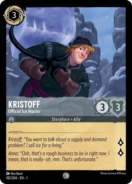 Kristoff - Official Ice Master - 182/204 - Common - Cold Foil