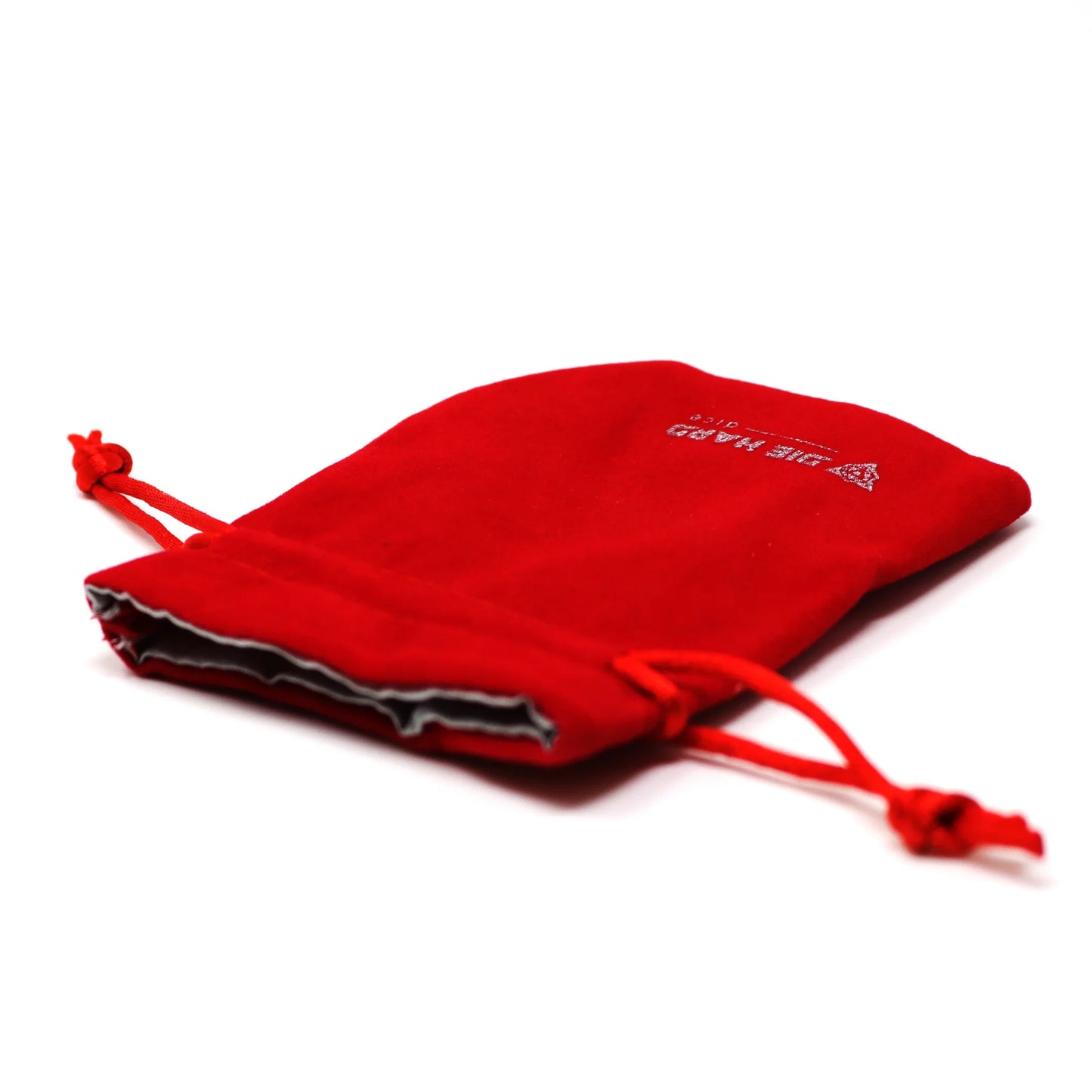 Small Dice Bag- Red with Gray Lining
