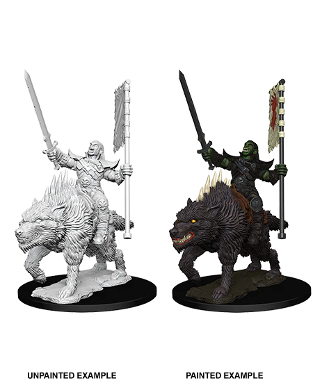 Pathfinder Battles Deep Cuts - Orc on Dire Wolf