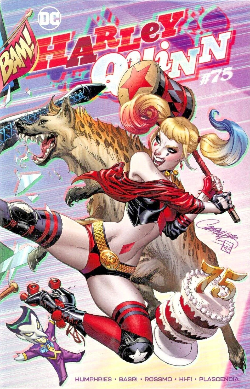 Harley Quinn #75 B SIGNED JSC