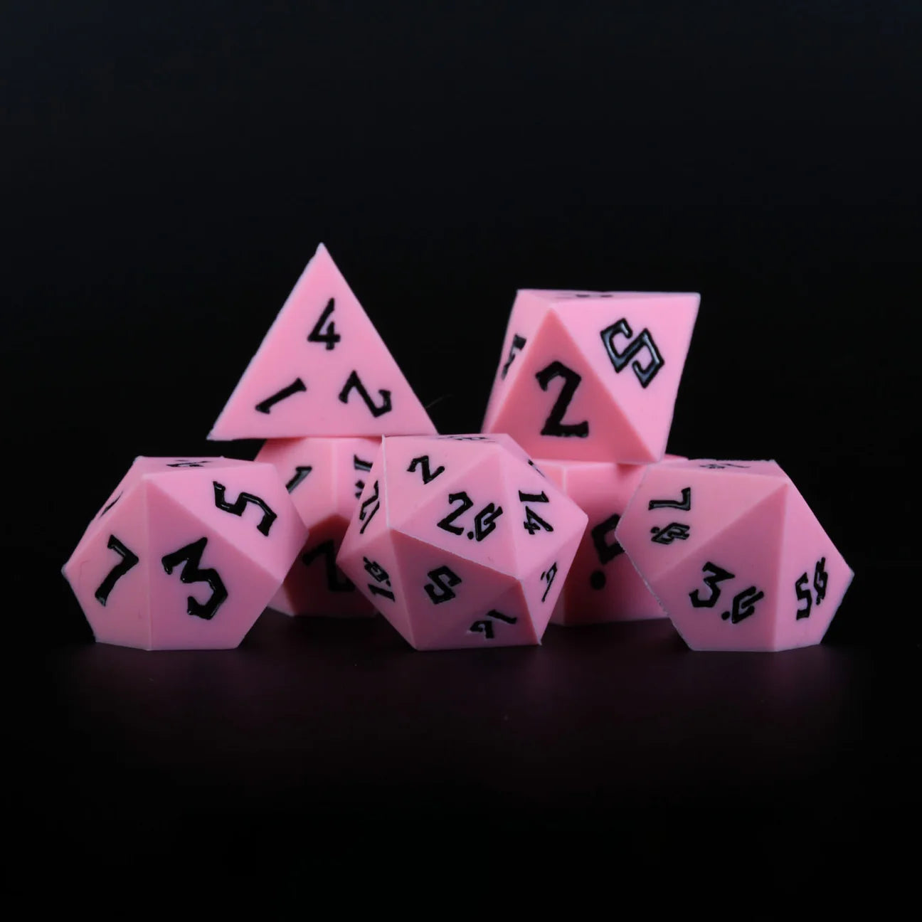 Misty Mountain- Pink Eraser Silicone Dice Set