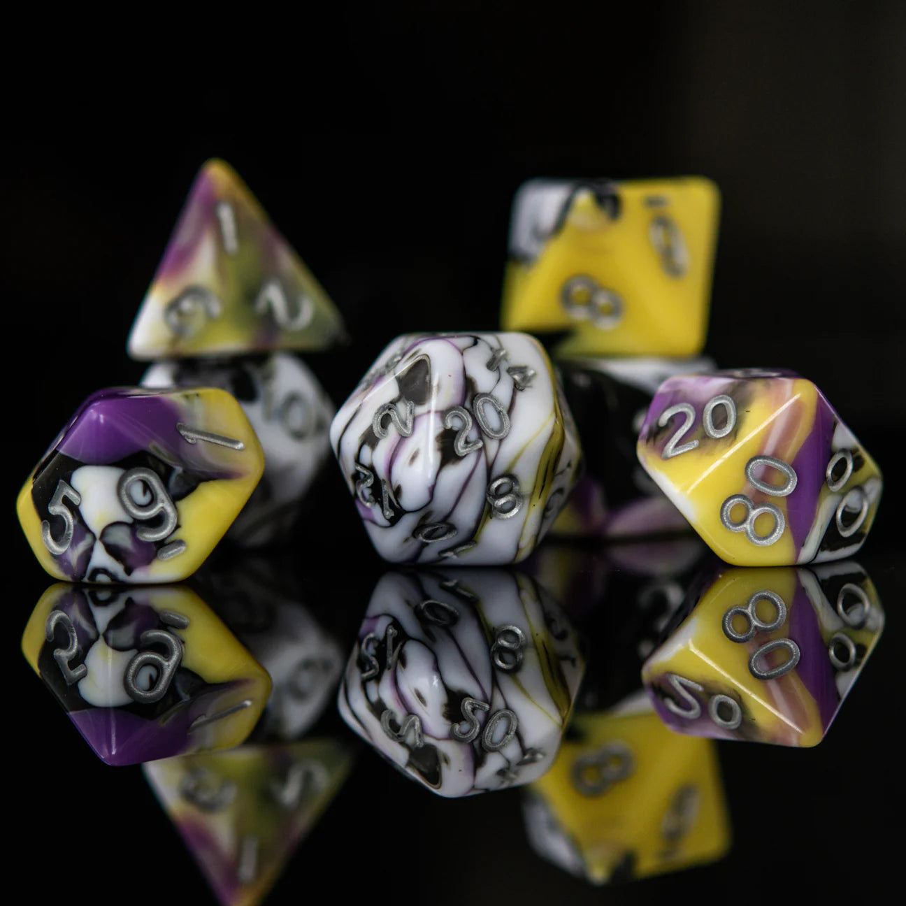 Misty Mountain- Illusion Acrylic Dice Set