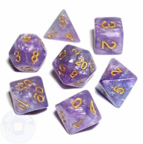 Lavender 16mm Resin Poly Dice Set