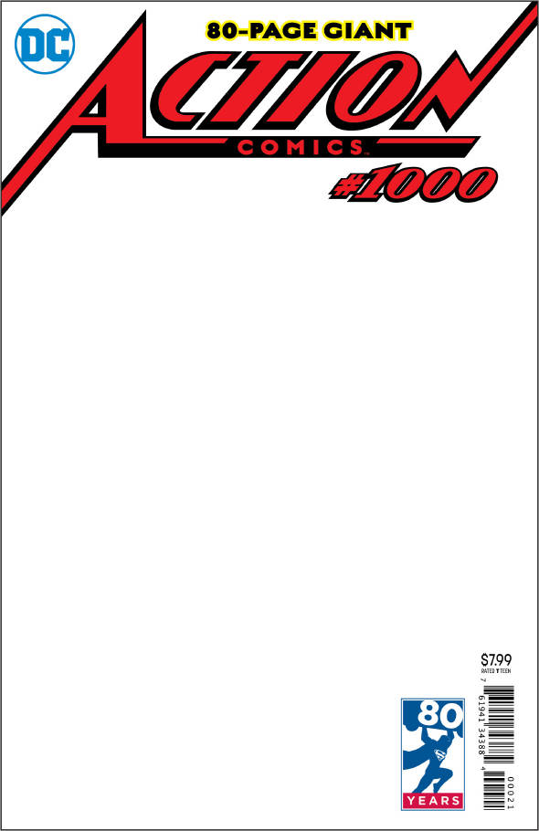 Action Comics #1000 Blank Variant