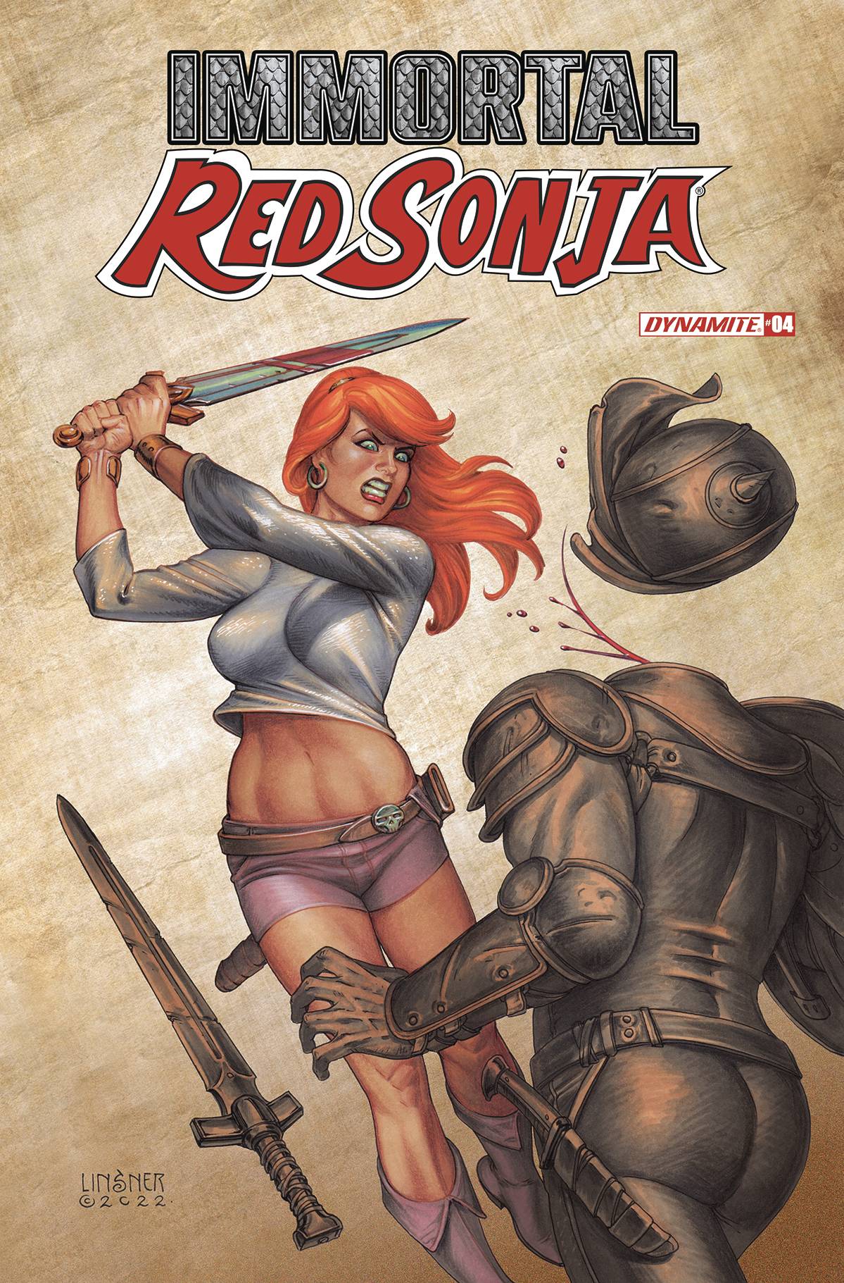 Immortal Red Sonja #4C Linsner Variant