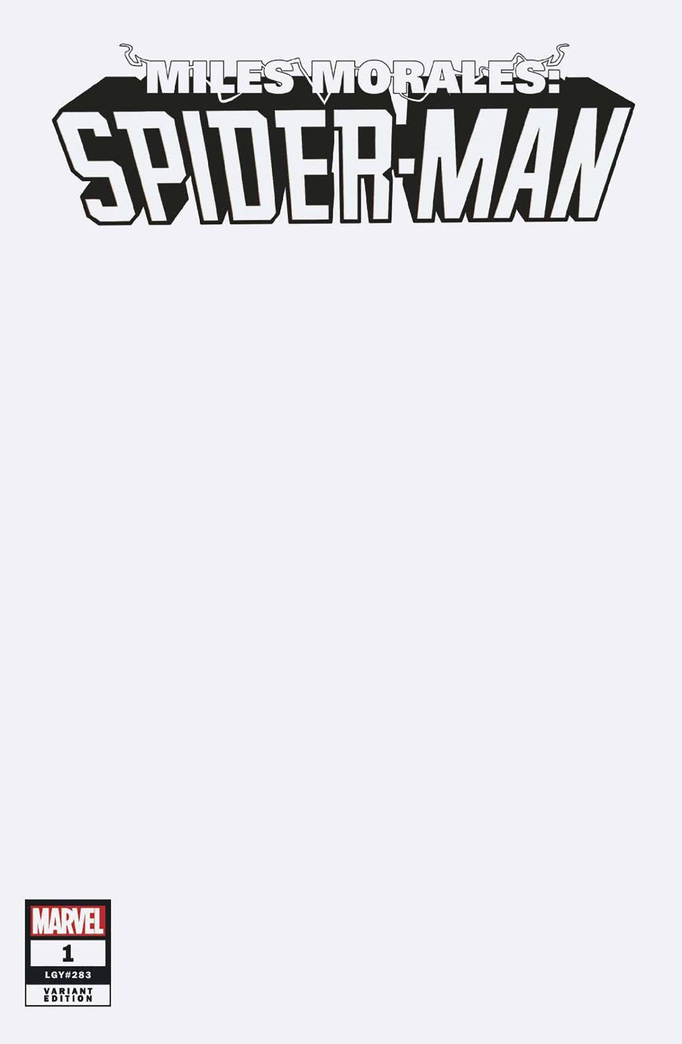 Miles Morales: Spider-Man #1E Blank Variant