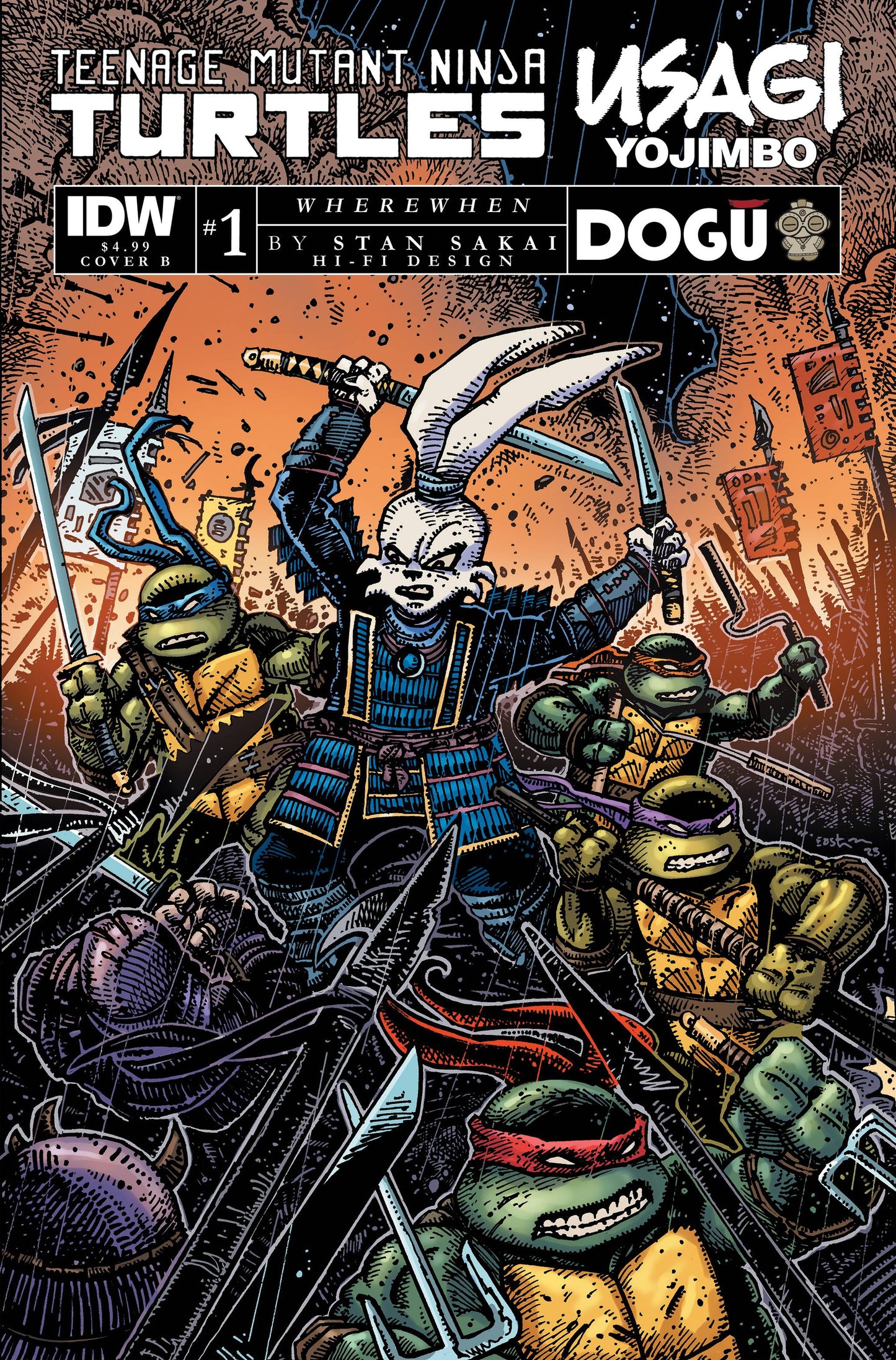 TMNT Usagi Yojimbo Wherewhen #1B Eastman Variant