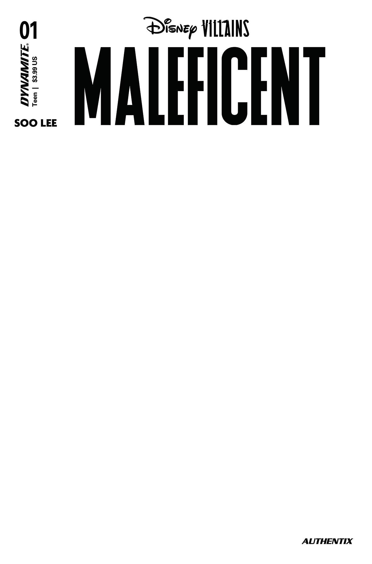 Disney Villains: Maleficent #1F Blank Variant