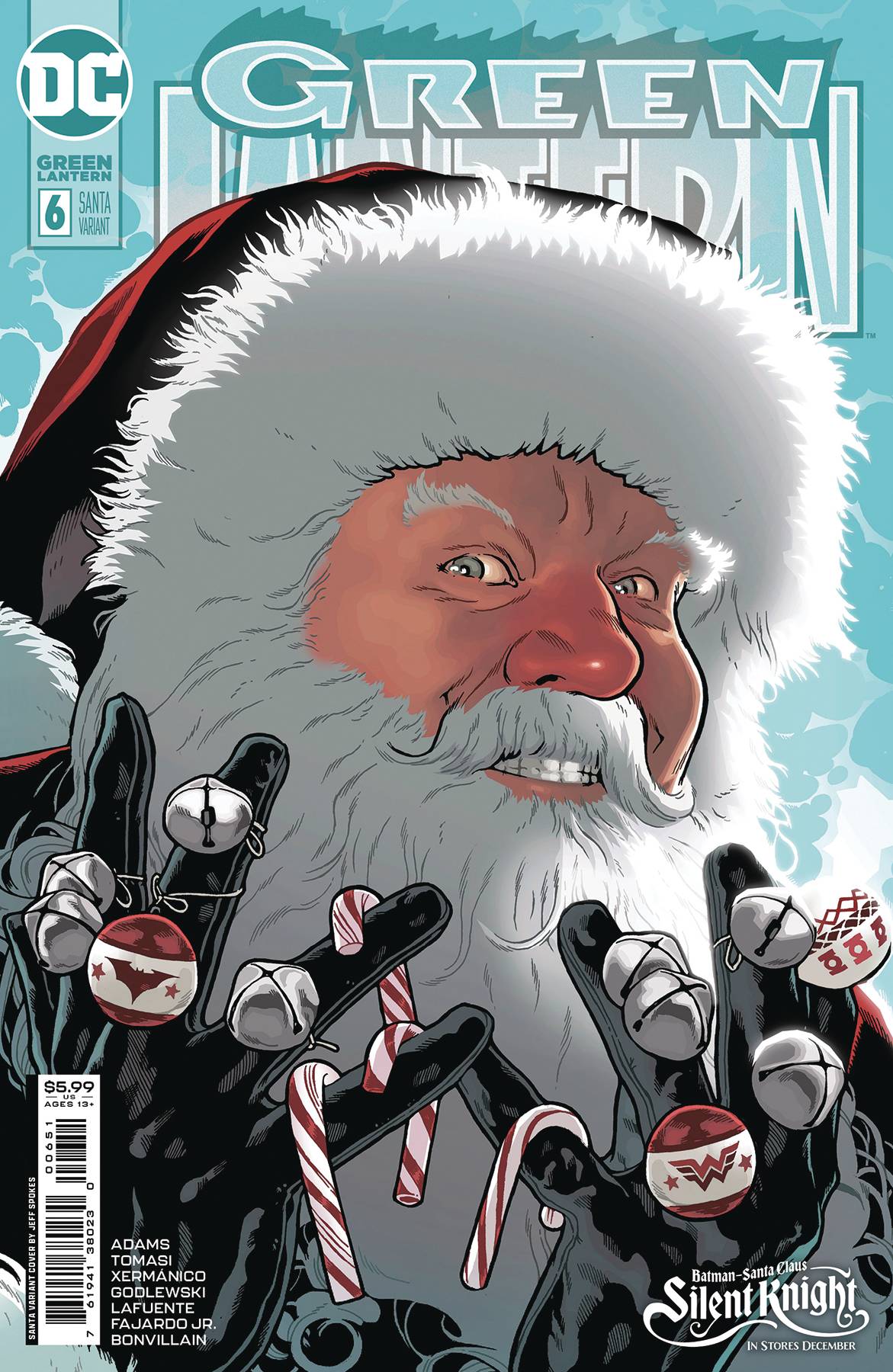 GREEN LANTERN #6C SPOKES SANTA CARD STOCK VAR
