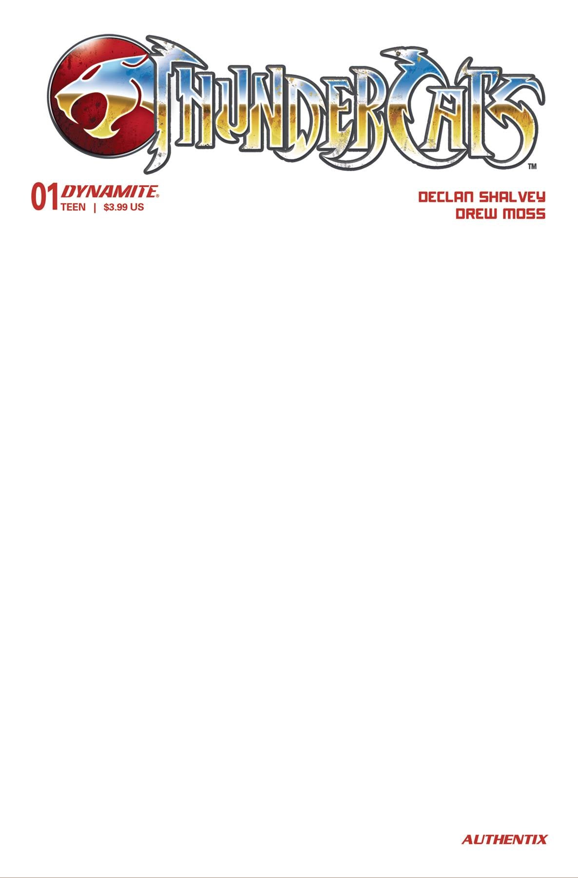THUNDERCATS #1J BLANK AUTHENTIX VAR