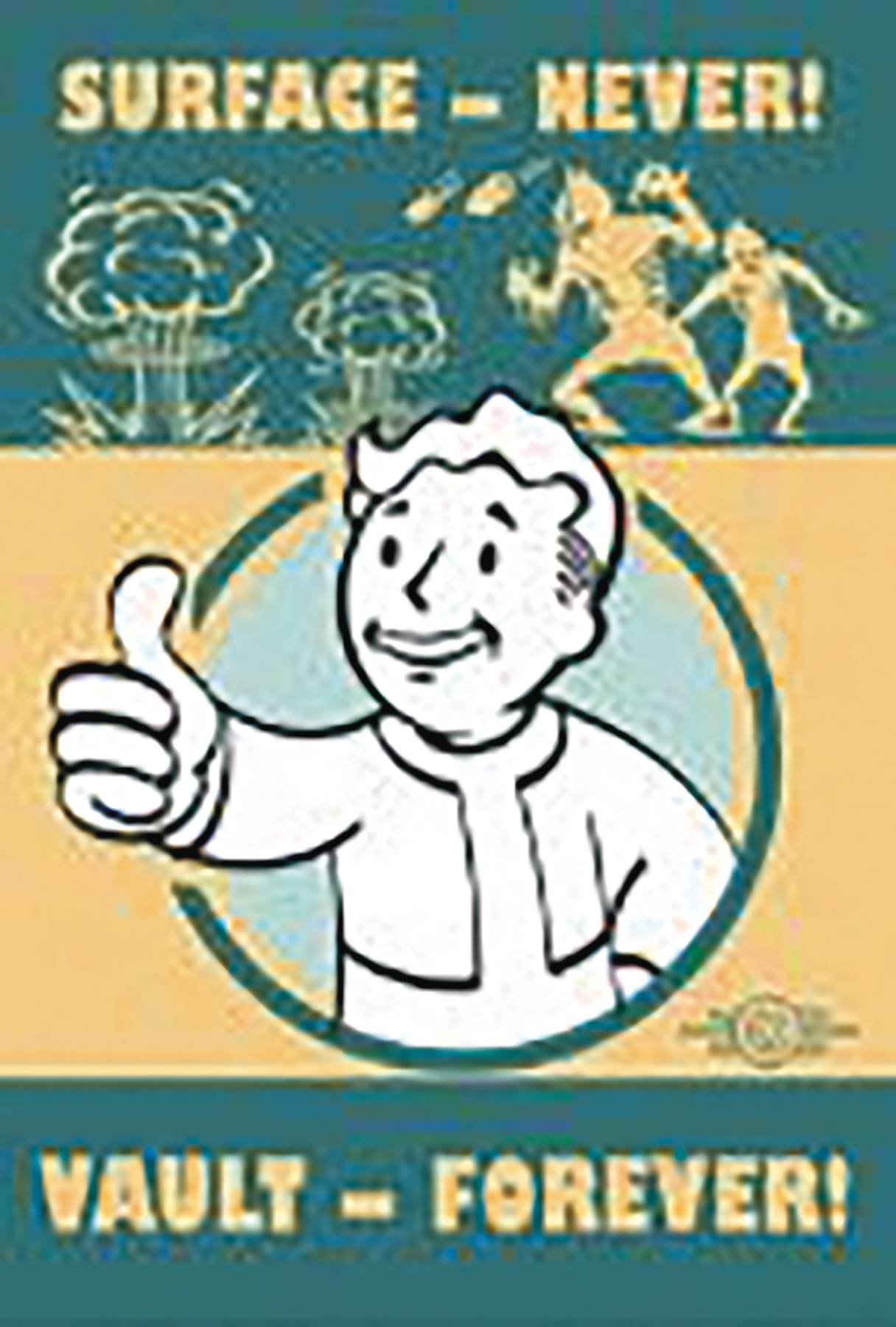 Fallout Surface Never Vault Forever 12x18 Tin Sign Replica (