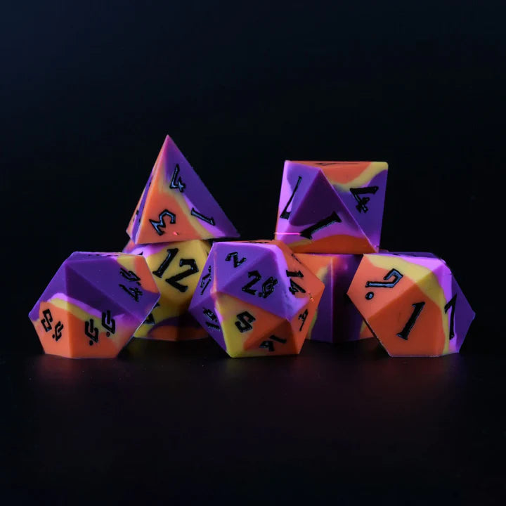 Misty Mountain- Malibu Sunset Silicone Dice Set