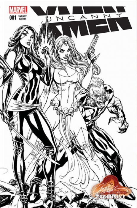 Uncanny X-Men #1 JSC Variant B&W Signed