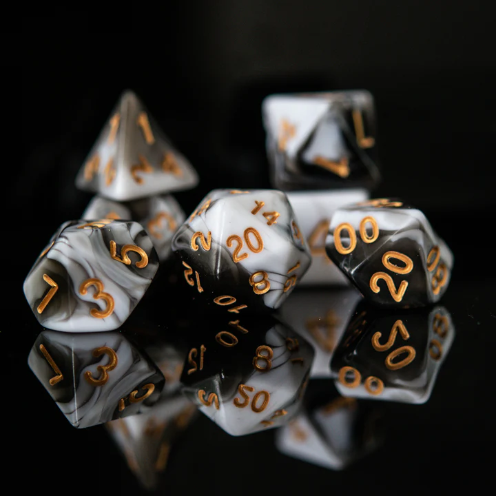 Misty Mountain- Illustration Acrylic Dice Set