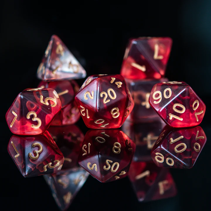 Misty Mountain- Bloodlust Elixir Acrylic Dice Set