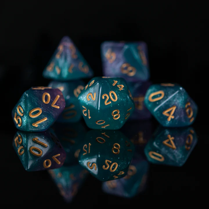 Misty Mountain- Elixir of Elemental Magic Acrylic Dice Set
