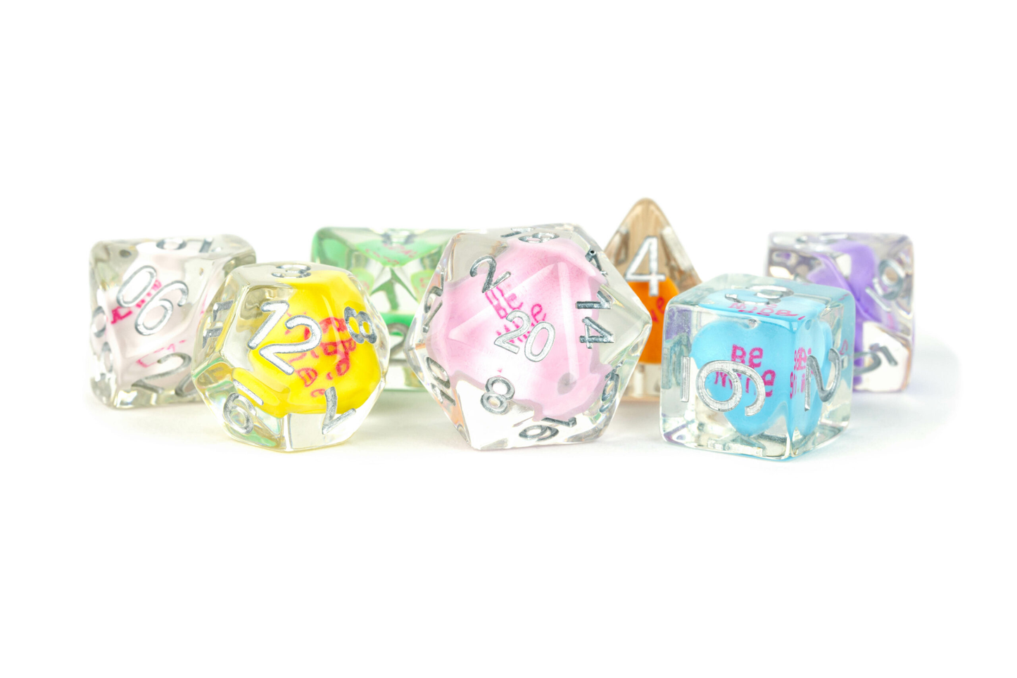 Love Dice 16mm Resin Poly Dice Set