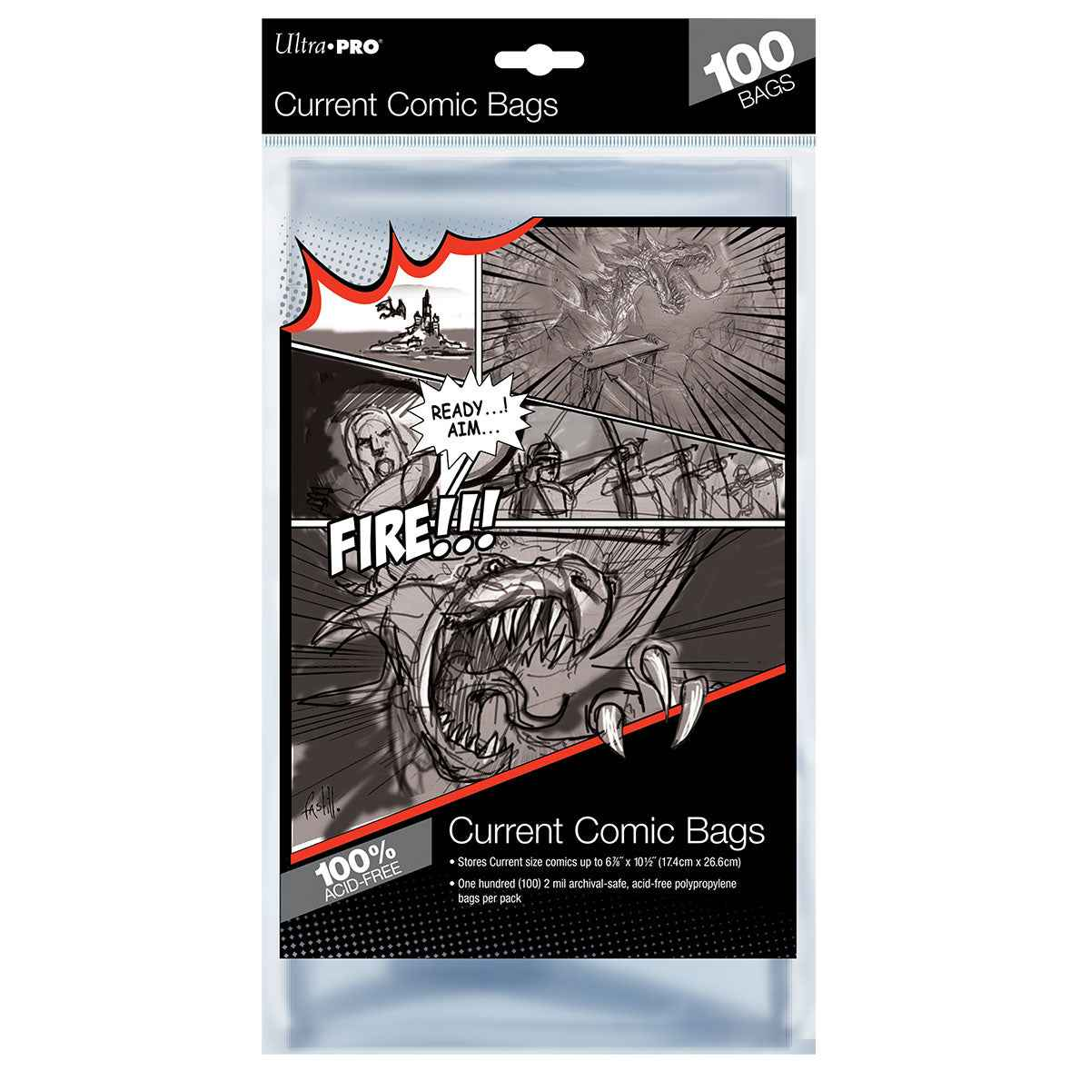 Ultra Pro Modern Comic Bags (100 ct) 6-7/8" x 10-1/2"