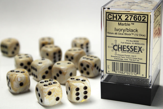 Chessex 16mm Marble Dice Blocks™