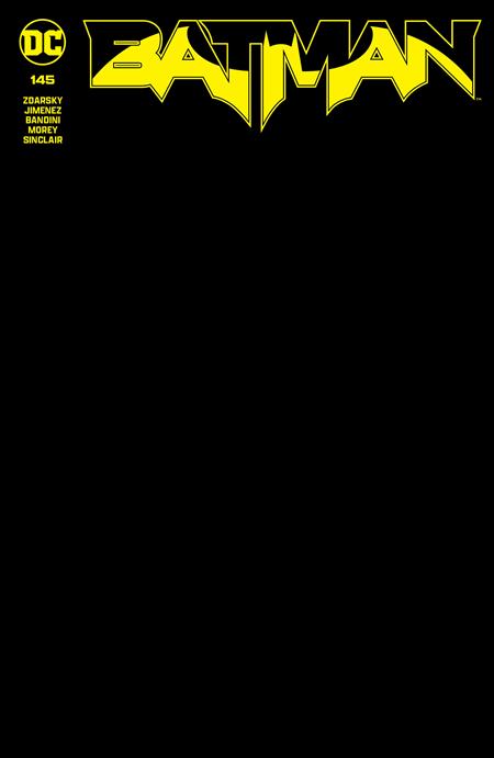 BATMAN #145 BLACK BLANK VAR