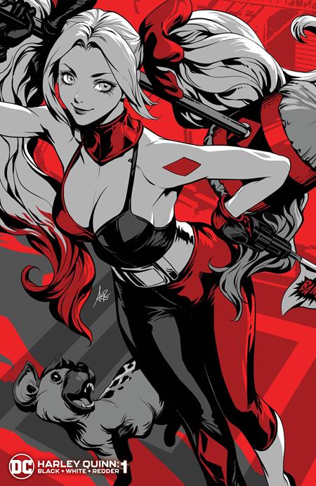 HARLEY QUINN BLACK WHITE REDDER #1B (OF 6) ARTGERM LAU VARIANT