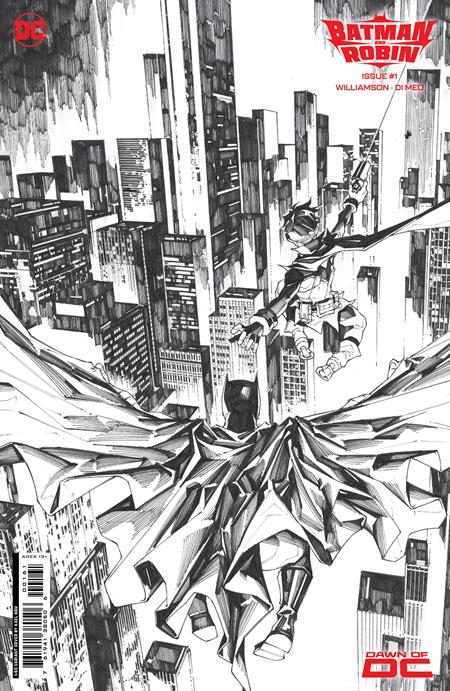 BATMAN AND ROBIN #1 1:50 KAEL NGU B&W INCENTIVE VARIANT