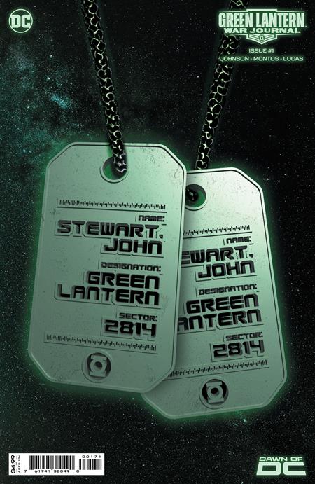 GREEN LANTERN WAR JOURNAL #1E STEWART GLOW-IN-THE-DARK DOG TAG VARIANT
