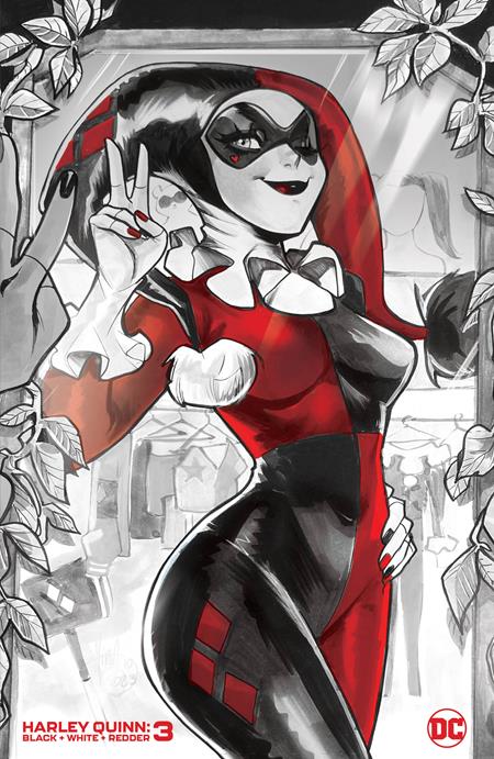 HARLEY QUINN BLACK WHITE REDDER #3B (OF 6) ANDOLFO VARIANT
