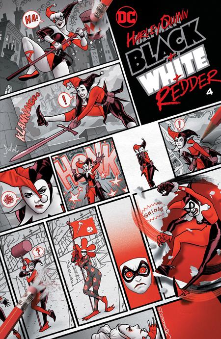 HARLEY QUINN BLACK WHITE REDDER #4A (OF 6)