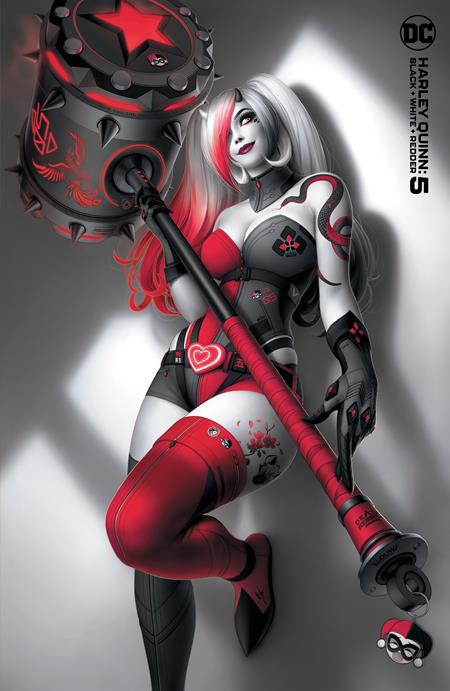HARLEY QUINN BLACK WHITE REDDER #5B (OF 6) LOUW VARIANT