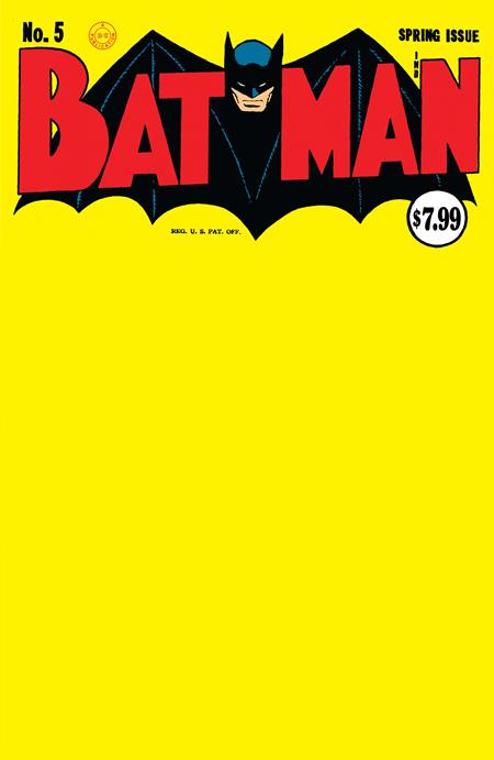 BATMAN #5 FACSIMILE EDITION CVR C BLANK CARD STOCK VAR