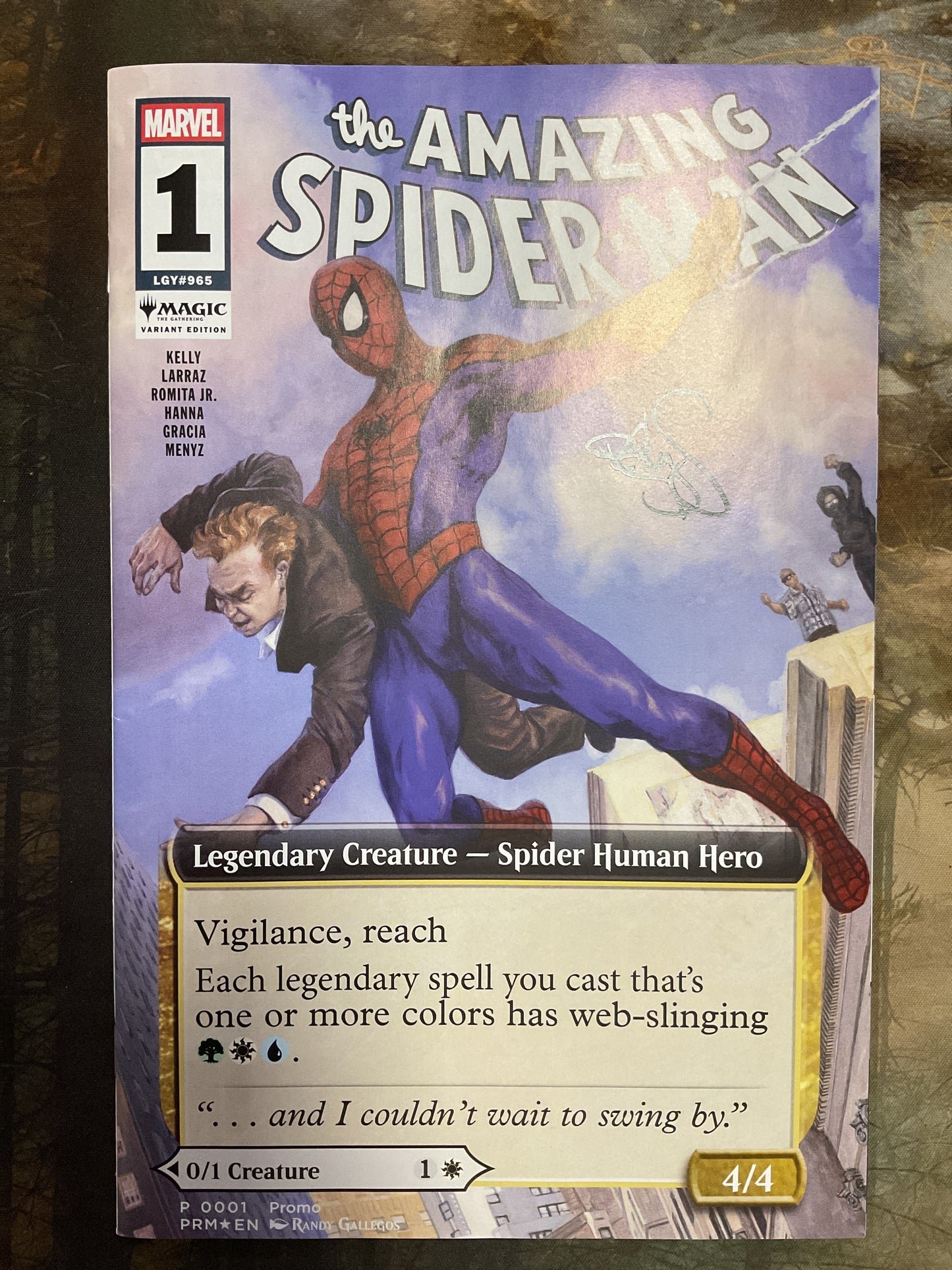 Amazing Spider-Man #1 - Magic the Gathering Variant Signed Randy Gallegos