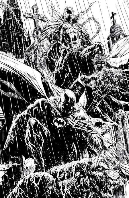 Batman / Spawn #1 1:25 Fabok B&W Incentive Variant