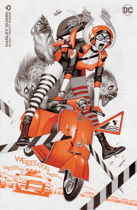 HARLEY QUINN BLACK WHITE REDDER #6B (OF 6) TOTINO TEDESCO VAR