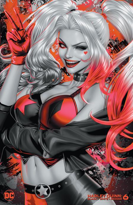 HARLEY QUINN BLACK WHITE REDDER #6C (OF 6) DIAZ VAR